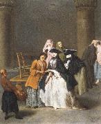 Pietro Longhi A Fortune Teller at Venice oil painting artist